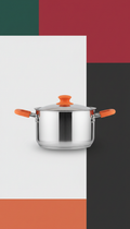 Stainless Steel Saucepan with Silicone Grip
