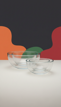 Tempered Glass Mixing Bowl Set with Nesting Design